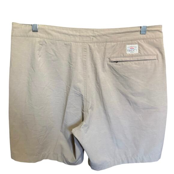 Faherty Mens All Day Short 7” Flat Front Chino Style Khaki Size 35 - Picture 5 of 11